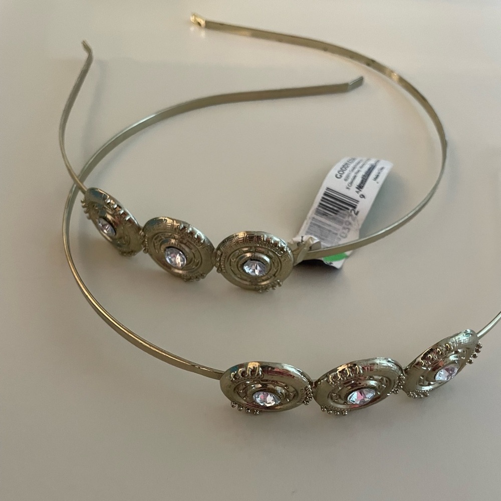 Goody headbands set of 4 silvertone and goldtone NWT